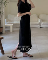 【MADE】Back slit long dress