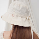 ADJUSTABLE STRAP BUCKET HAT IVORY