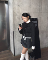 ローチェックボタンスカート