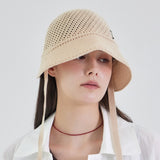 New Wave Varzar Punching Knit Bonnet Hat Natural