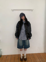 Bultub Crop Leather Jacket