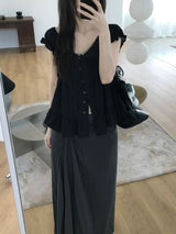 Grace Frill Blouse (2 colors)