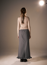 Tiered Ruffle Long Sleeve Top / Beige