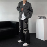 90's Carlton Moehair No Collar Jacket (2 colors)