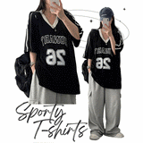 セルミュート2ラインVネックTシャツ