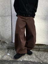 Vibrick Brown Balloon Wide Pants