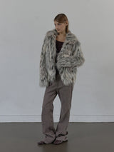 FAUX FUR JACKET / MIX