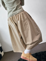 Frendi Cotton Multi Over Long Bermuda Pants 5 Color 