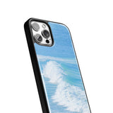 [Epoxy] Light Blue Crushing Waves Phone Case