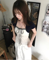 [ blue daily ] キコディープスリムレイヤートップ
