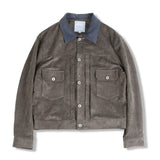 SUEDE TRUCKER JACKET Type2. CHARCOAL