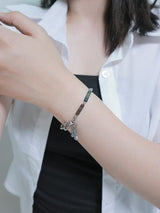 All surgical steel bamboo cylinder bracelet