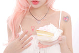 リボンティアネックレス (White/Black)