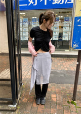 LAYER SHIRRING SET TOP