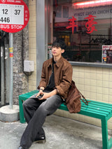 Low Crop Suede Jacket (3colors)