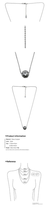 Star Stamping Ball Long Necklace