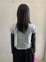 ニップドヘアリーマフラー半袖ニット
