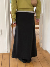 OM Sweat Peach Warm Maxi Skirt (3color)
