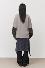 (W) Hike Checked Wrap Skirt
