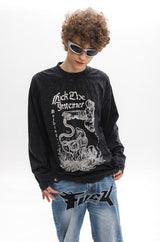 Nothing Matters ウォッシュドロングスリーブTシャツ