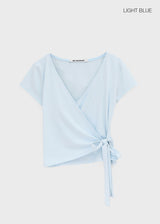 [MADE] Flopit Wrap Short Sleeve Top