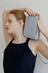 FOLDED BAG GREYISH BLUE