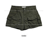 vintage multi-pocket short pants