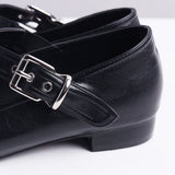Pully Cross Strap Mary Jane Loafers