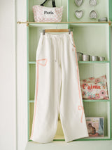 [SS ver] SWEET RIBBON SWEAT PANTS - CREAM/PINK