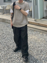 メッシュネットニットベスト　２色