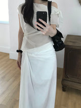 Layer off-shoulder blouse (3 colors)