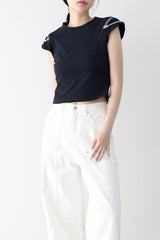 レンナショルダージッパーTシャツ