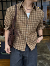 Madele checkered cropped shirt