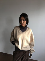 ライラックピーチⅤネックスウェットシャツ (5 Colors)