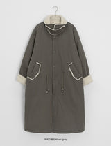 Panbi Wool Long Bomber Jacket
