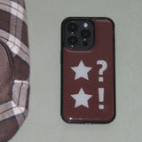 Dot Star Matcha Brown Epoxy Bumper Case 