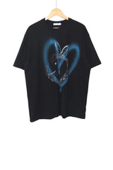 レビットハートスプレー半袖Tシャツ