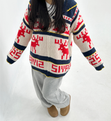 (CUTE♥ ZIPPER POINT♥/NORDIC♥) NORDIC ONE-WAY ZIP-UP