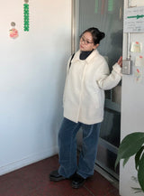 Elma Collar Double Button Wool Half Coat