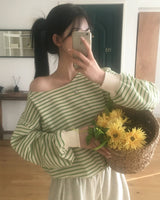 [MADE] Darling, striped one shoulder trainer