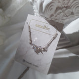 [VIVIZ Eunha Necklace] ヘブンリークリスタルネックレス-シルバー(Regular Length Version)
