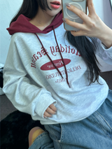COLORATION VACATION HOODIR T SHIRT💙🤍🖤3COLOR