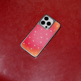 starry night silver epoxy case. red orange
