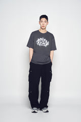 25SS ADLV UNIVERSE LOGO SHORT SLEEVE T-SHIRT CHARCOAL
