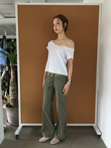 Las Lace Off-shoulder T-shirt (3color)