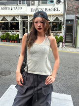 Mood Damage Knit Halter Sleeveless