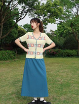 Black high-waisted sweet and spicy thin half skirt