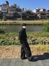 クロケットヘリンボーンデニムパンツ(Black)