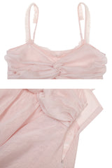 ローズシャーリングトップス pink