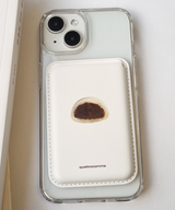 steamed bread MagSafe leather card wallet 